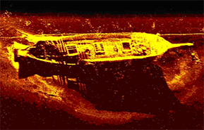 Sonar image of a 1912 wreck in Maryland