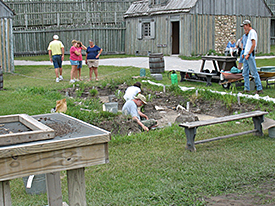 Archaeological research at Fort Michilimackinac.