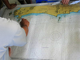 Locating the site on the map.