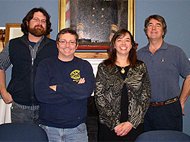 From left to right: Dr. Nathan Richards, Dr. David Stewart, Michelle Damian, and Dr. Brad Rodgers.
