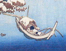 Detail of Hokusai's Sumida River.