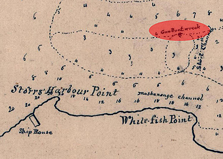 Portion of the 1829 Sketch (a vue) of the Mouth of the Black River and Waters Adjacent.