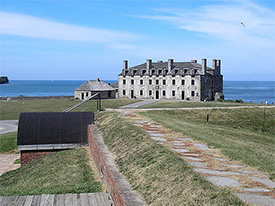 View of Fort Niagara from the gatehouse.