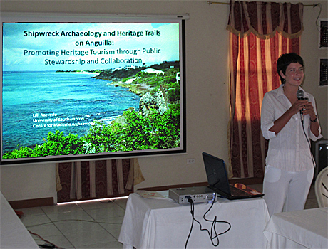 Lillian Azevedo presenting Anguilla research.