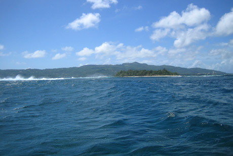 Reef Survey, looking towards Saipan.
