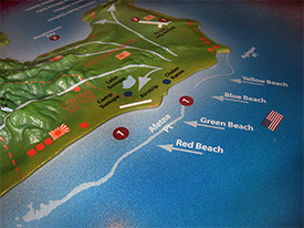 National Park Service depiction of the invasion beaches on the west side of Saipan.