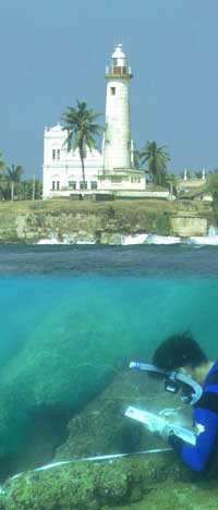 The Galle Fort lighthouse.