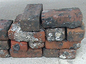 Example of the types of bricks found on the Brick Wreck.
