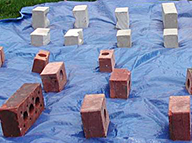 Tracer brick production 2004: Before.