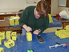 Tracer brick production 2004: During.