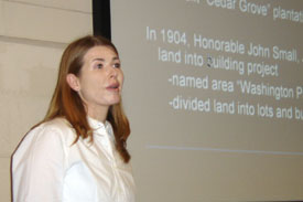 Tricia Dodds presents at the North Carolina Maritime History Council's Annual Conference