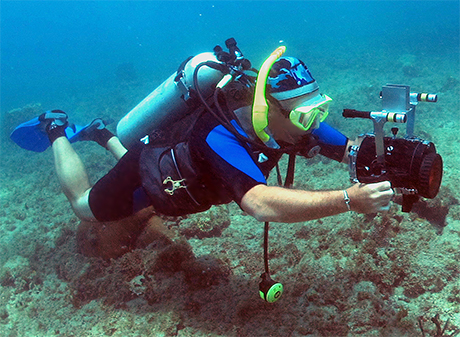 James Hewlett recording High Definition video.