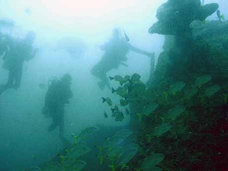 Team 2, descending onto the wreck site.