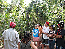 Wayne giving the walking tour at the Naval Live Oaks Sanctuary.